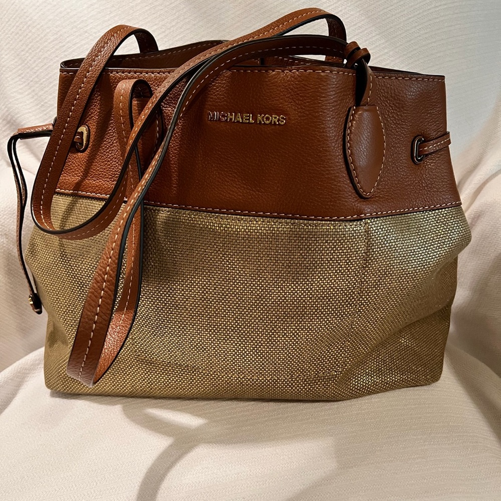 Michael Kors Two-Tone Brown and Tan Shoulder Bag